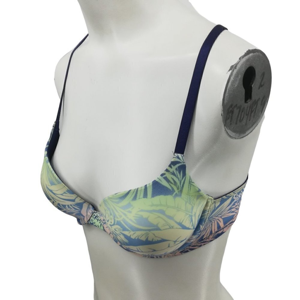 Victorias Secret Lined Demi Underwire Floral Bra Size 34B Adjustable Multiway